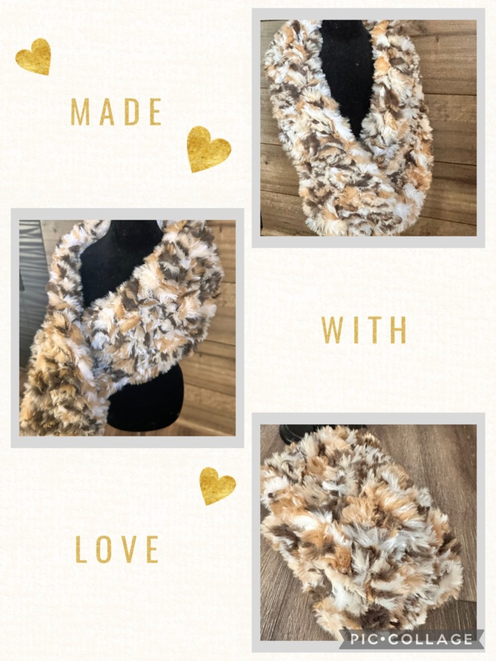 Cheetah Infinity Scarf in Cream, Tan & Brown